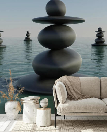 Zen Pebble Stapels Zen Pebble Stacks Wallpaper 