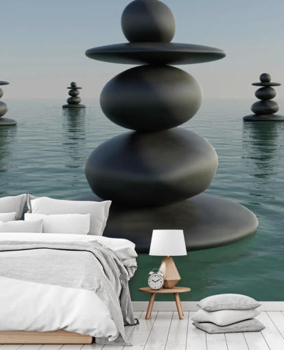 Zen Pebble Stacks Zen Pebble Stacks Wallpaper 