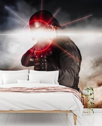 Soldier Aiming Assault Rifle Laser Sight Wallpaper Soldier Aiming Assault Rifle Laser Sight Wallpaper