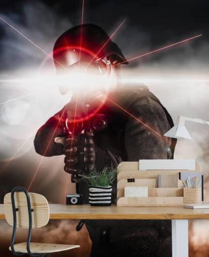 Soldier Aiming Assault Rifle Laser Sight Wallpaper Soldier Aiming Assault Rifle Laser Sight Wallpaper