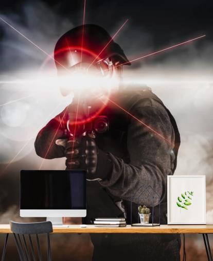 Papel de parede de visão laser de rifle de assalto