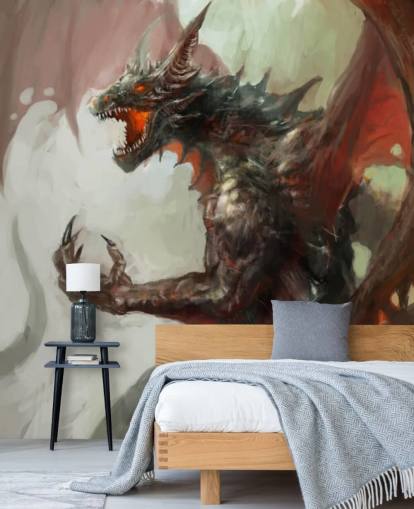 Fierce Red Dragon Wallpaper