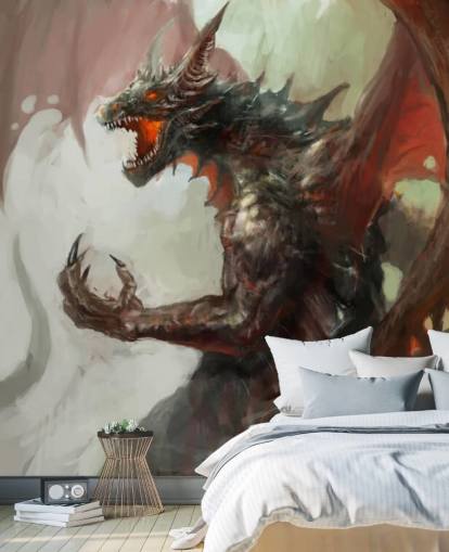 Fierce Red Dragon Wallpaper