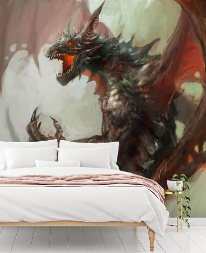 Fierce Red Dragon Wallpaper