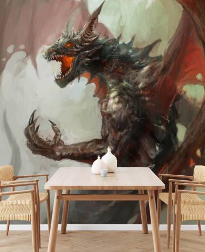 Fierce Red Dragon Wallpaper