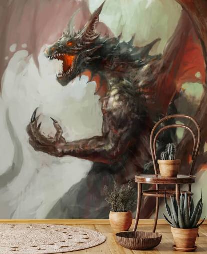 Fierce Red Dragon Wallpaper