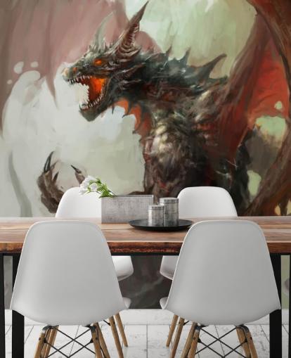 Fierce Red Dragon Wallpaper