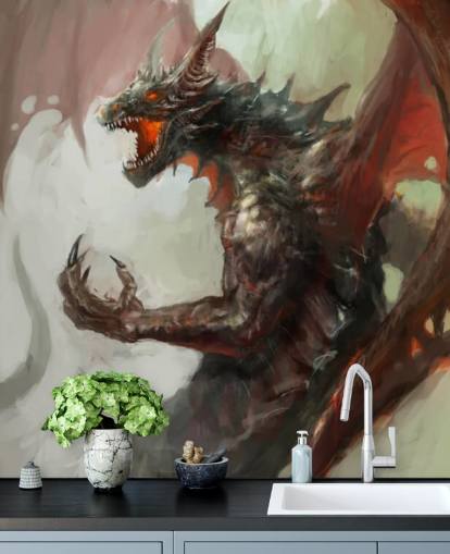 Papel de Parede Fierce Red Dragon