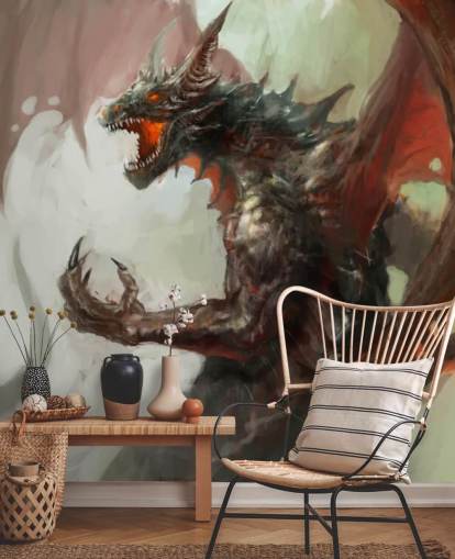 Fierce Red Dragon Wallpaper