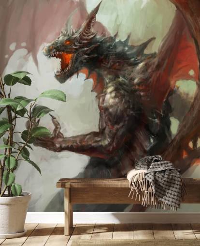 Fierce Red Dragon Wallpaper