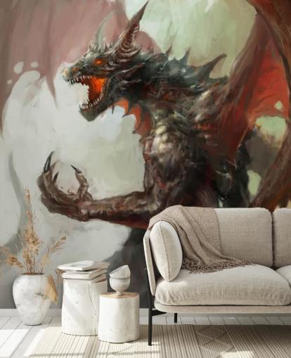 Fierce Red Dragon Wallpaper