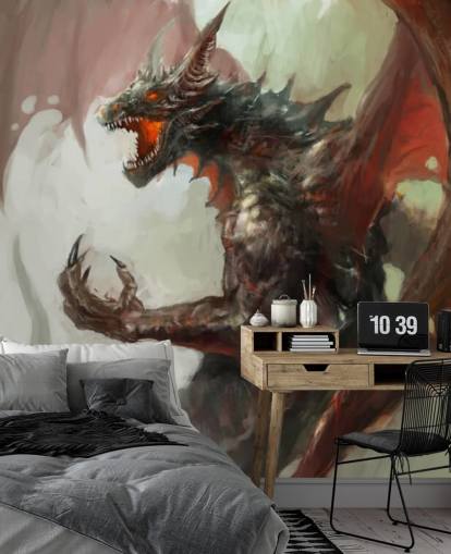 Papel de Parede Fierce Red Dragon Papel de Parede Fierce Red Dragon