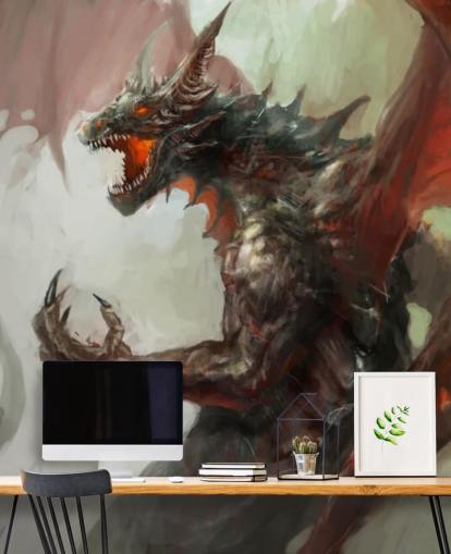 Papel de Parede Fierce Red Dragon
