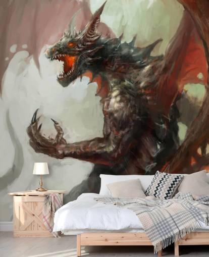 Fierce Red Dragon Wallpaper