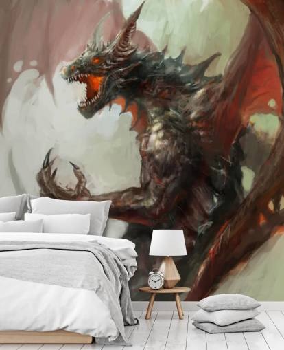 Papel de Parede Fierce Red Dragon Papel de Parede Fierce Red Dragon