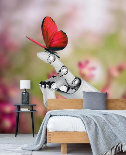 Mural Mariposa de mano robot Mural Mariposa de mano robot