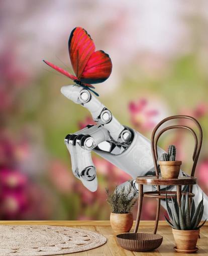 Papier Peint Fresque Main Robot