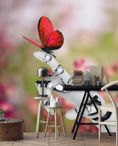 Mural Mariposa de mano robot Mural Mariposa de mano robot