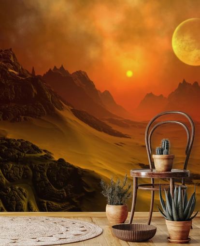 Fantasy Alien Planet 2 Alien Wall Mural