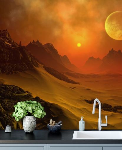 Fantasy Alien Planet 2 Alien Wall Mural