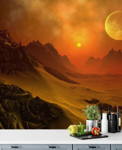 Fantasy Alien Planet 2 Alien Wall Mural