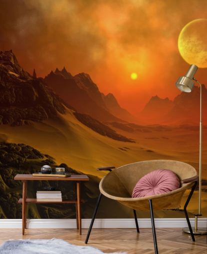 Fantaisie Alien Planet 2 Alien Wall Mural