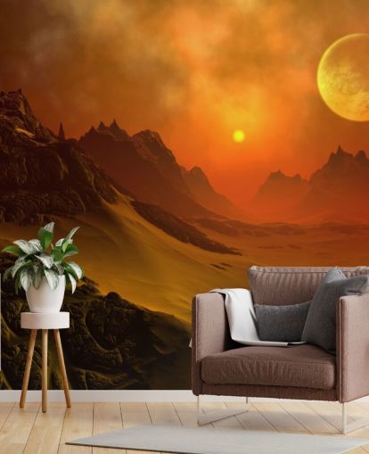 Fantasy Alien Planet 2 Alien Wall Mural Fantasy Alien Planet 2 Alien Wall Mural