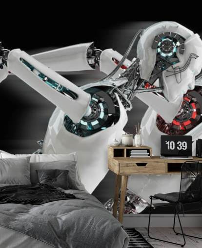 Roboter-Rennen Hintergrundbild