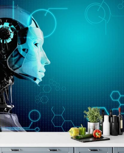 Blue Robot Side Profile Wallpaper Blue Robot Side Profile Wallpaper