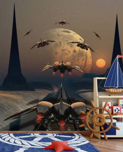 Sfondo Alien Planet e Space Navi