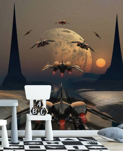 Alien Planet en Space Ships Wallpaper Alien Planet en Space Ships Wallpaper