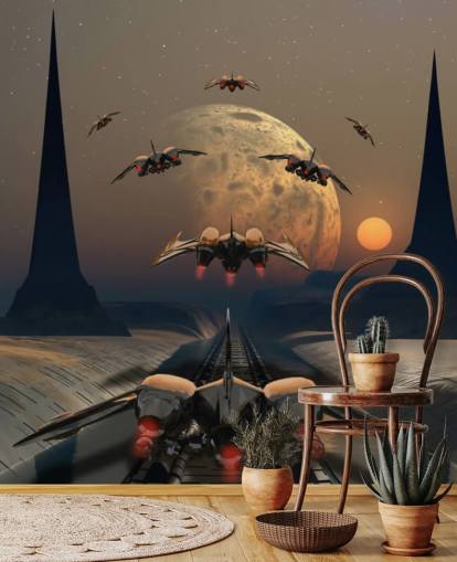 Sfondo Alien Planet e Space Navi