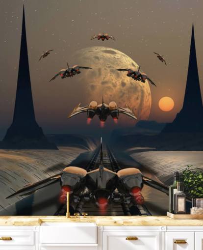 Sfondo Alien Planet e Space Navi