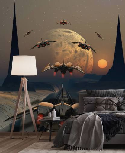 Alien Planeten und Raumschiffe Wallpaper Alien Planeten und Raumschiffe Wallpaper