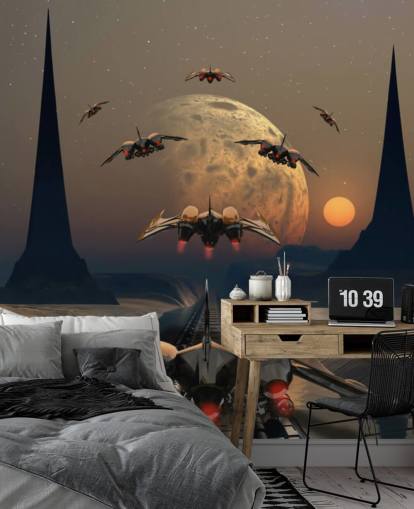 Fond d'écran Alien Planet et Space Ships