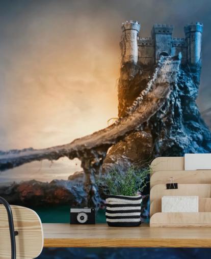 Fantasy Castle en Bridge behang