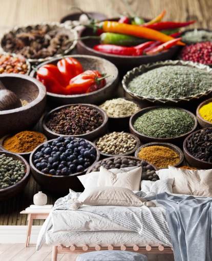 Bowls of Spices Wall Mural Bowls of Spices Wall Mural