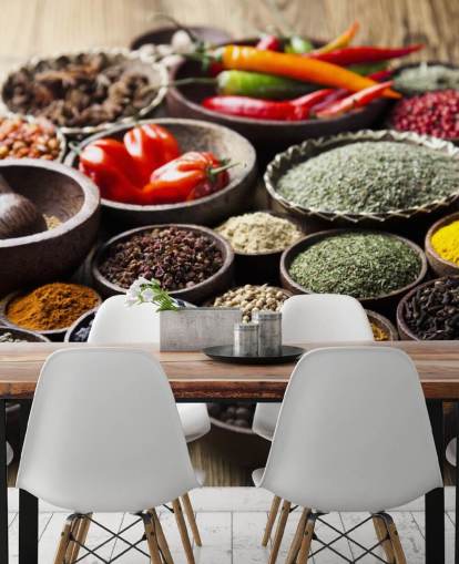 Bowls of Spices Wall Mural Bowls of Spices Wall Mural