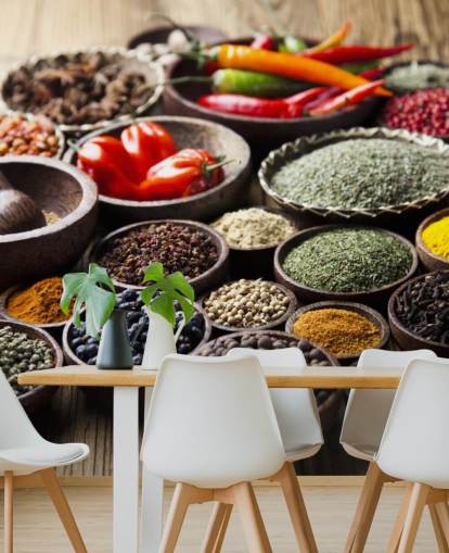 Bowls of Spices Wall Mural Bowls of Spices Wall Mural