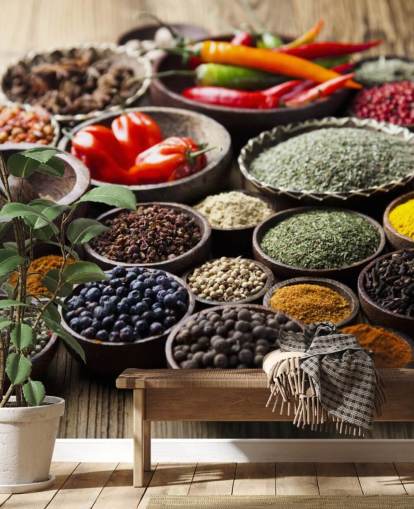 Bowls of Spices Wall Mural Bowls of Spices Wall Mural
