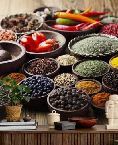 Bowls of Spices Wall Mural Bowls of Spices Wall Mural