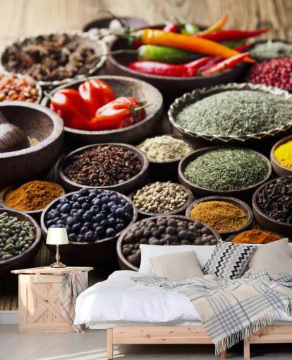 Bowls of Spices Wall Mural Bowls of Spices Wall Mural