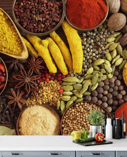 Collection of Spices Wallpaper
