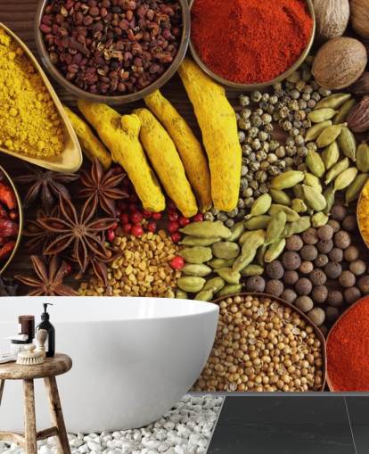 Collection of Spices Wallpaper