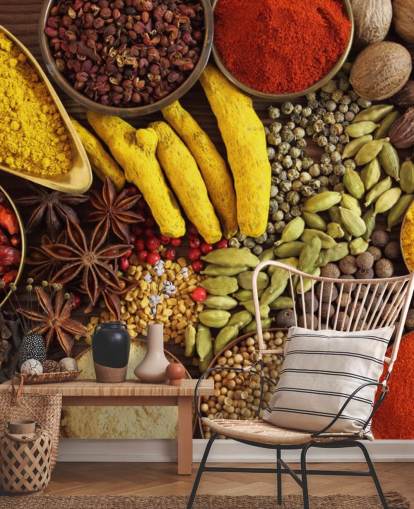 Collection of Spices Wallpaper