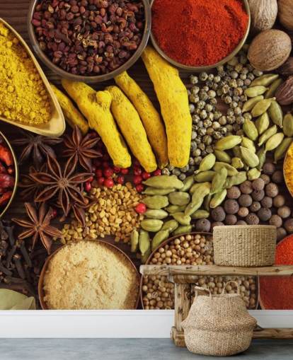 Collection of Spices Wallpaper