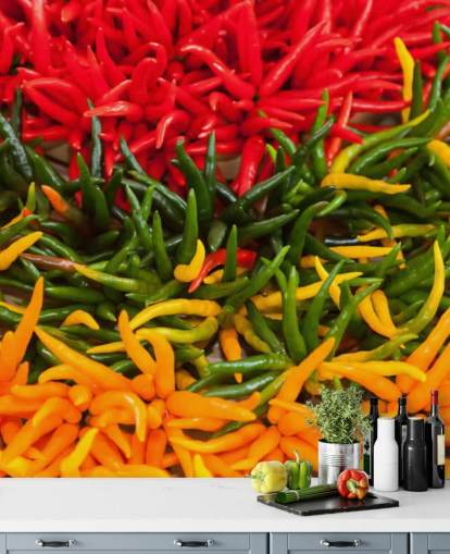 Punainen, keltainen ja vihreä Chillis Taustakuva