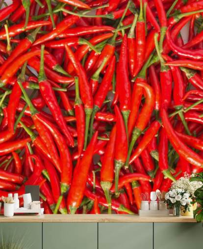 Hete Chilli Peppers Behang