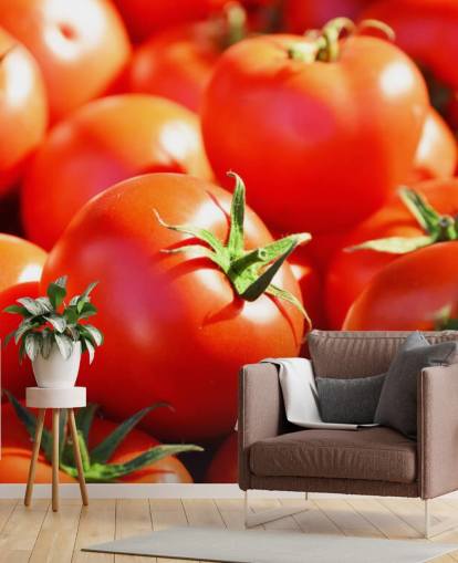 Close Up of Juicy Tomatoes Wallpaper