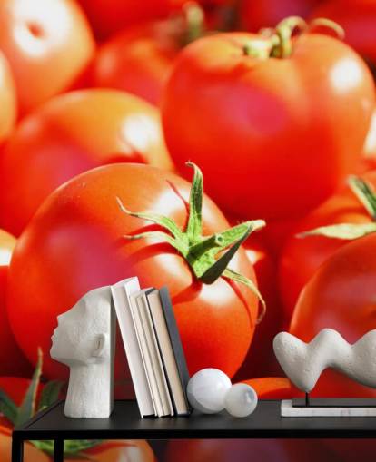 Close Up of Juicy Tomatoes Wallpaper